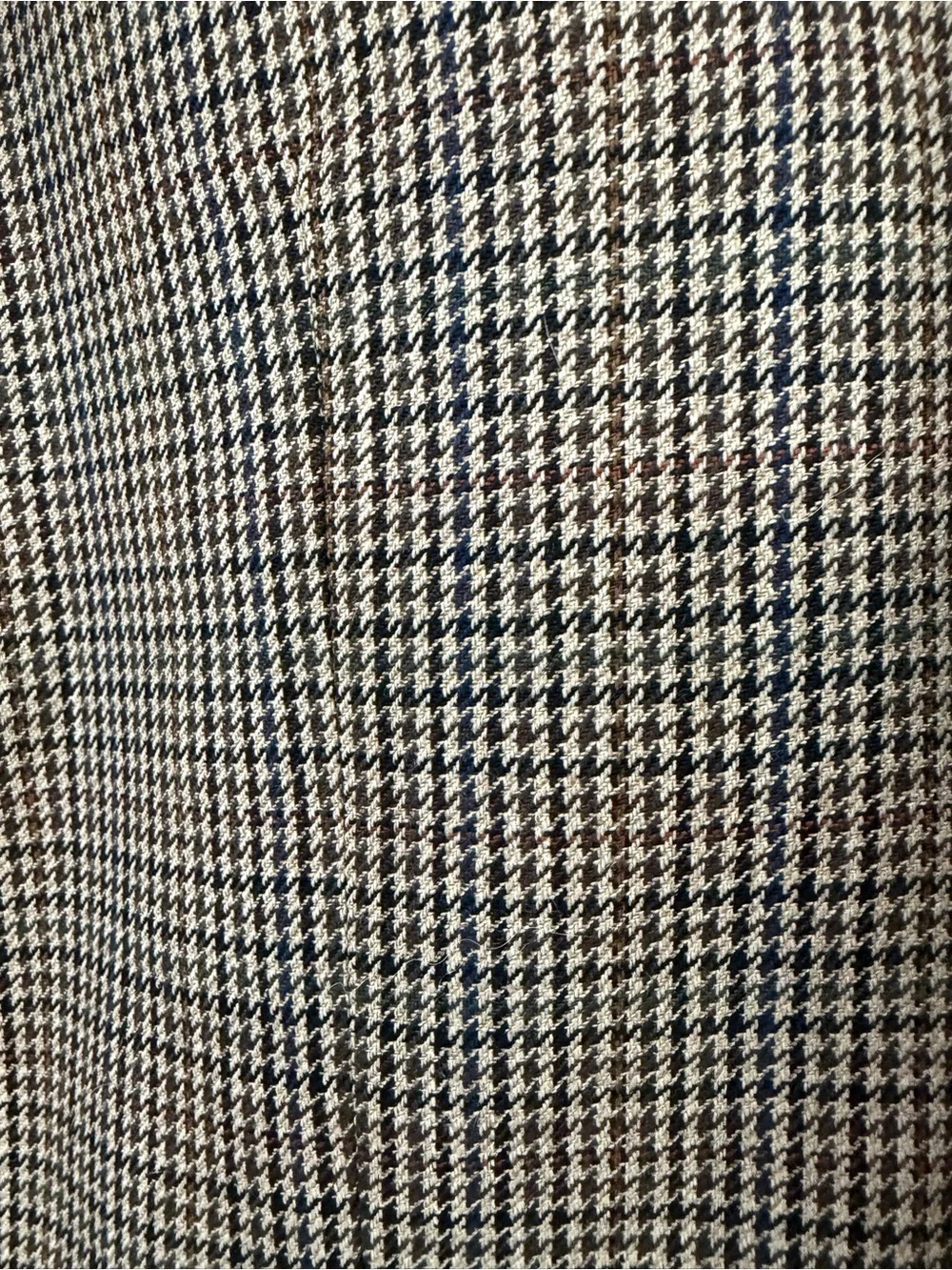 Lauren Ralph Lauren men’s 46L brown black tan lined wool houndstooth blazer